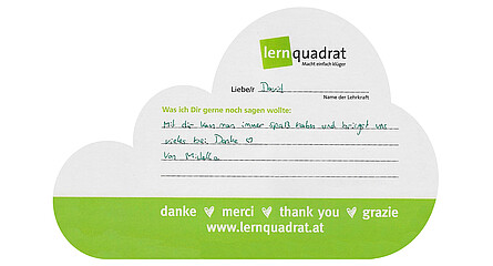 Dankeswolke LernQuadrat Tulln David 1