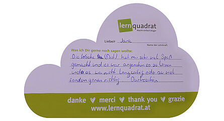 Dankeswolke LernQuadrat Ebreichsdorf