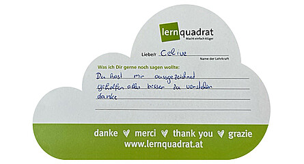 Dankeswolke LernQuadrat Neusiedl am See Celine 2