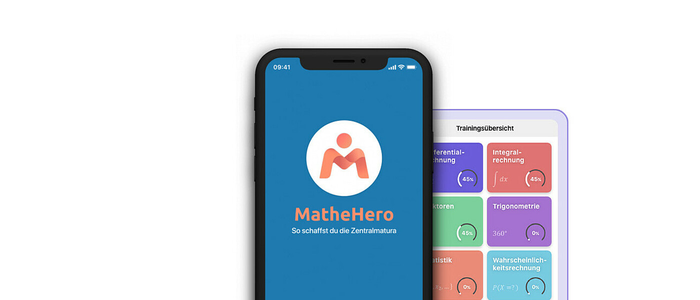 MatheHero App Handy und Screendesign