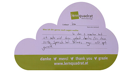 Dankeswolke LernQuadrat Ebreichsdorf