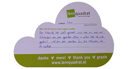 Dankeswolke LernQuadrat Ebreichsdorf