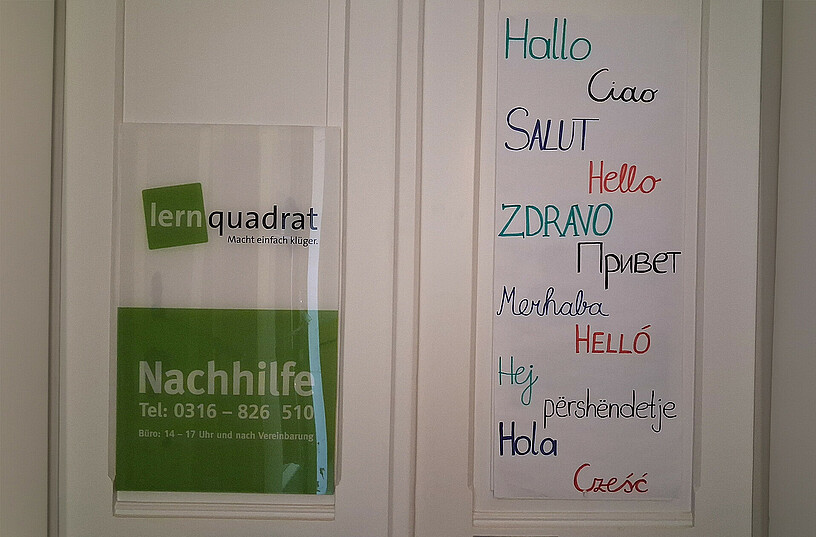 Eingang LernQuadrat Nachhilfe 8010 Graz Joanneumring