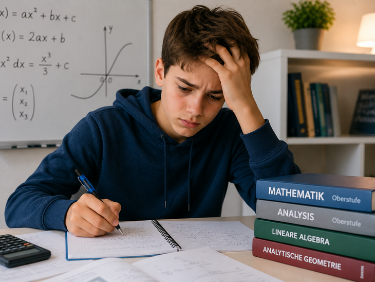 Oberstufenschüler beim Mathe-Lernen