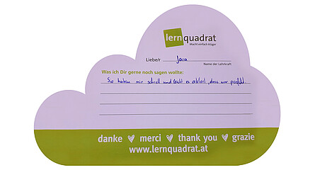 Dankeswolke LernQuadrat Ebreichsdorf