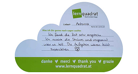 Dankeswolke LernQuadrat Ebreichsdorf Antonia 1