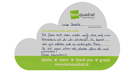 Dankeswolke LernQuadrat Liezen Daniela 1