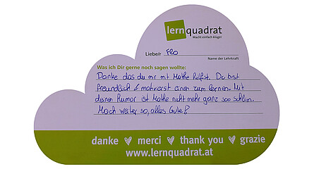 Dankeswolke LernQuadrat Ebreichsdorf