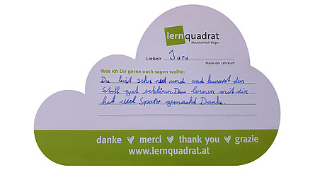Dankeswolke LernQuadrat Ebreichsdorf