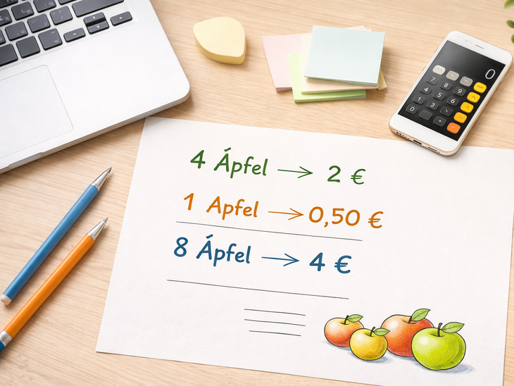 Wie funktioniert der Dreisatz. Einfach erklärt.