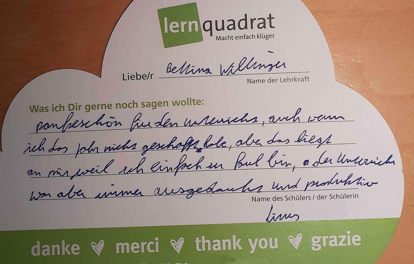 Dankeswolke LernQuadrat 2500 Baden