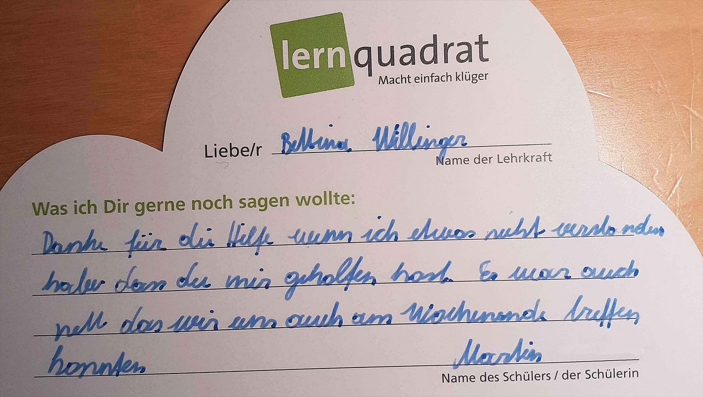Dankeswolke LernQuadrat 2500 Baden