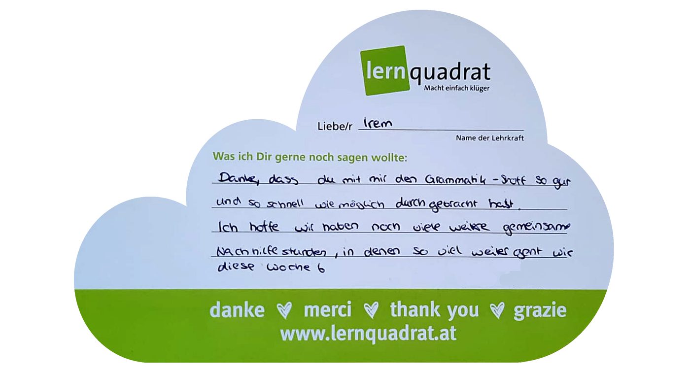 Dankeswolke LernQuadrat 2483 Ebreichsdorf