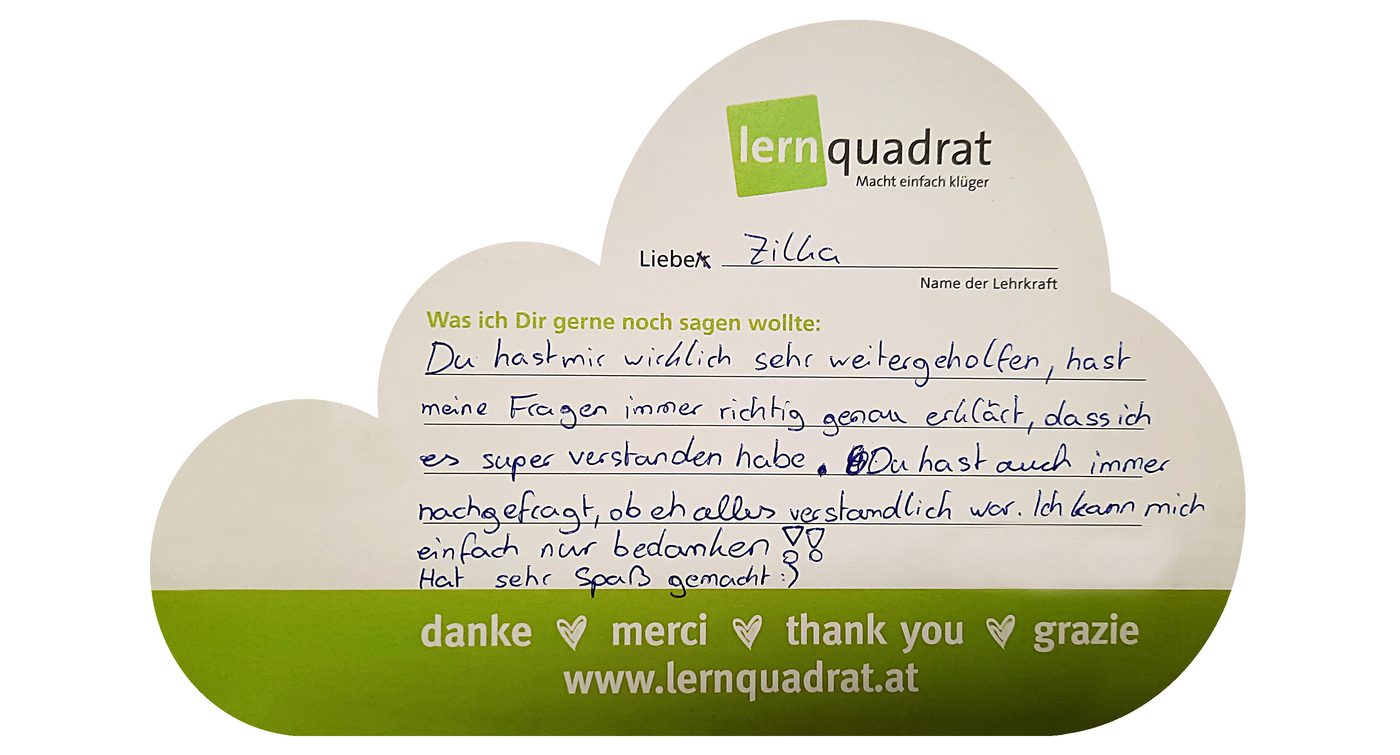Dankeswolke LernQuadrat 2483 Ebreichsdorf