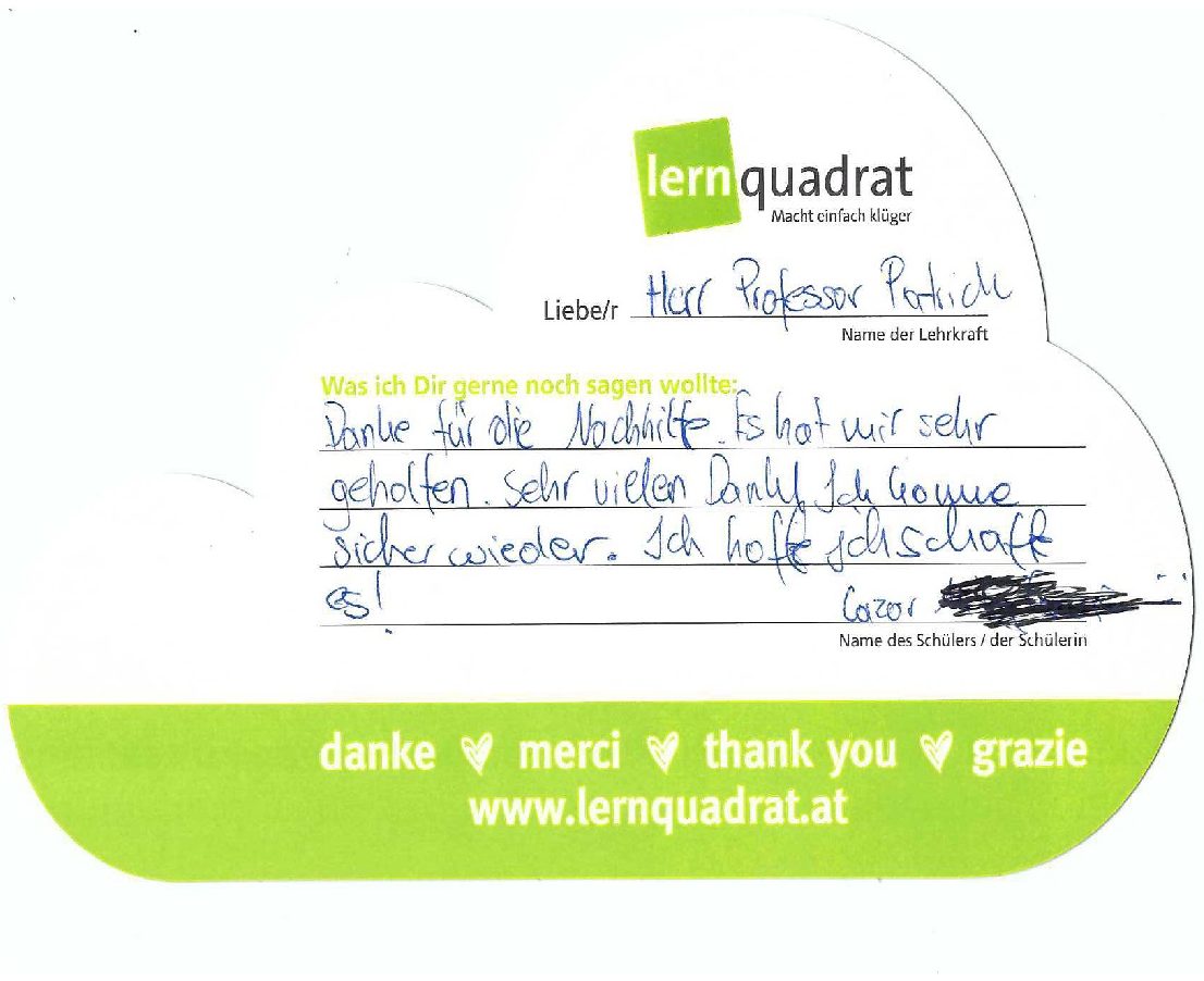 Dankeswolke LernQuadrat 1210 Wien Floridsdorf