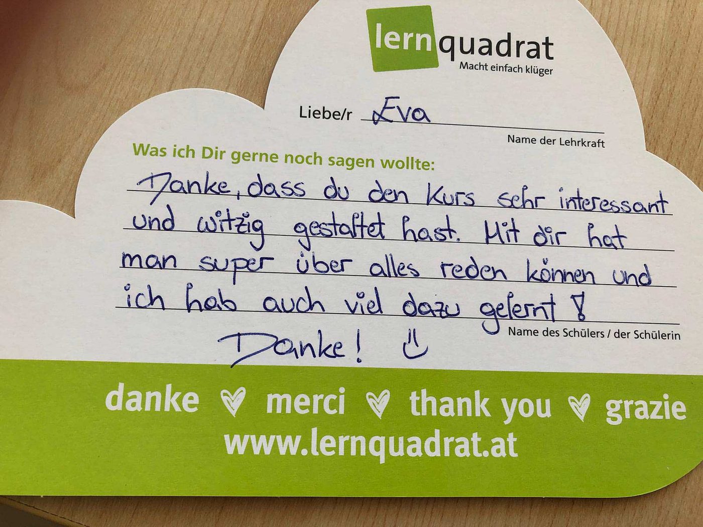 Dankeswolke LernQuadrat 8010 Graz Geidorf