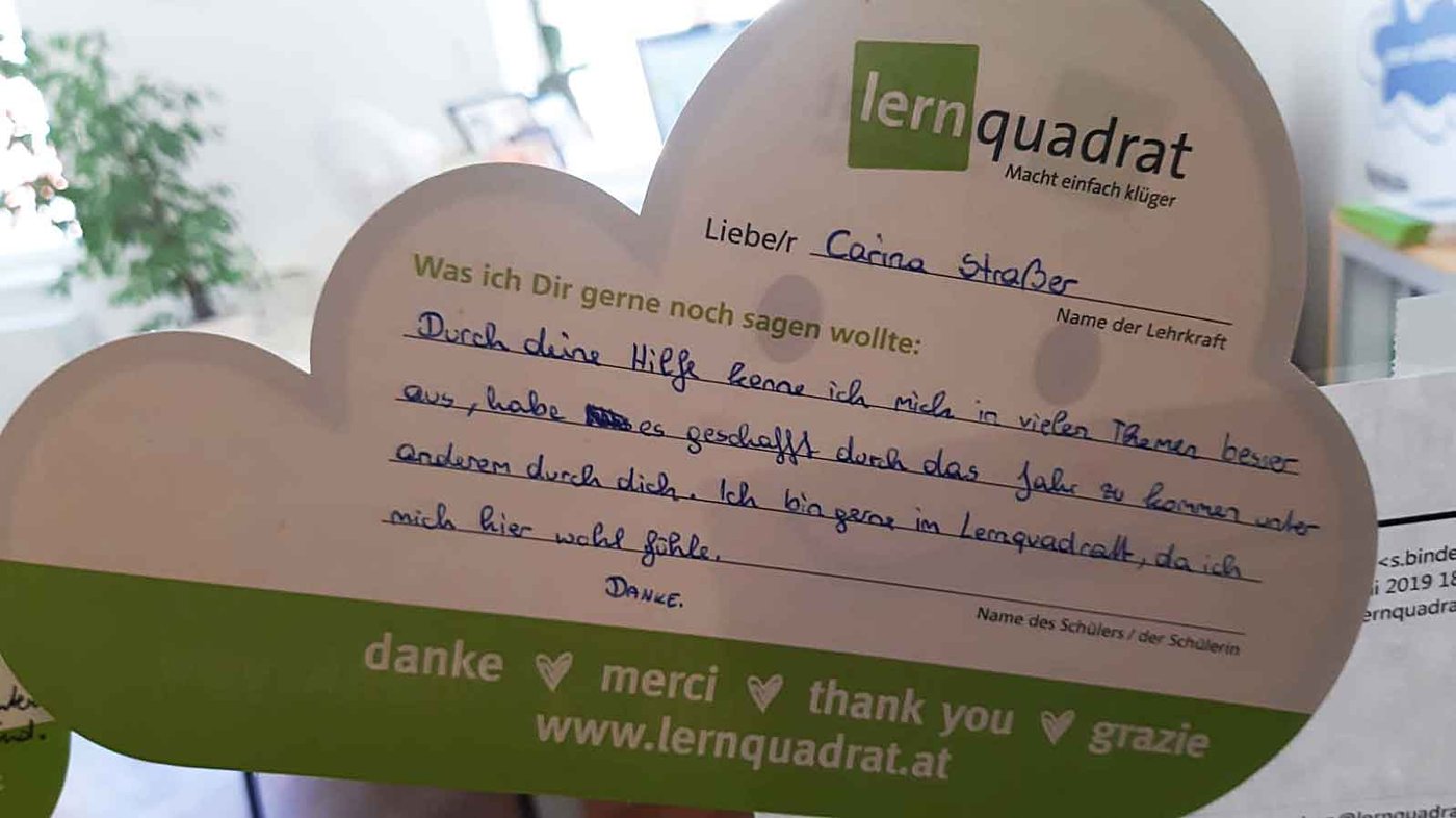 Dankeswolke LernQuadrat 4710 Grieskirchen