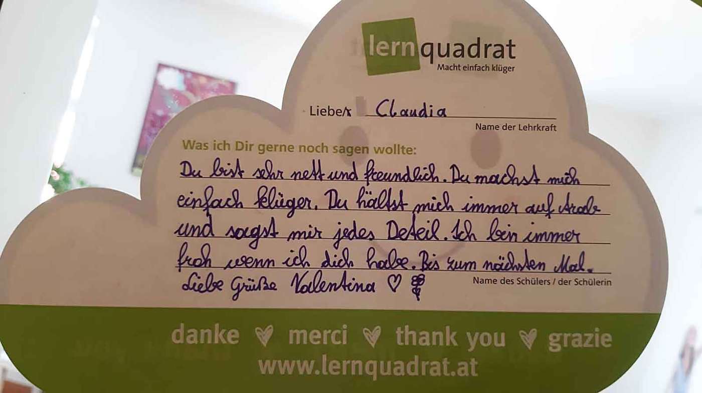 Dankeswolke LernQuadrat 4710 Grieskirchen