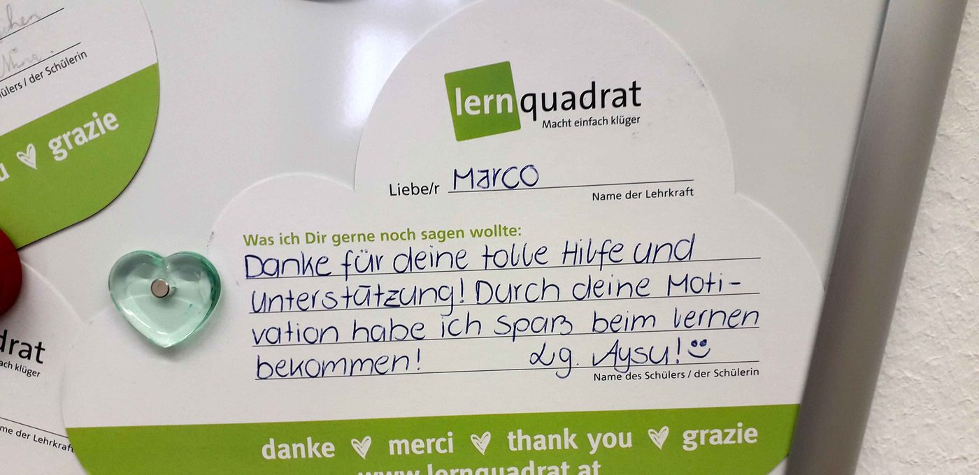 Dankeswolke LernQuadrat 6460 Imst
