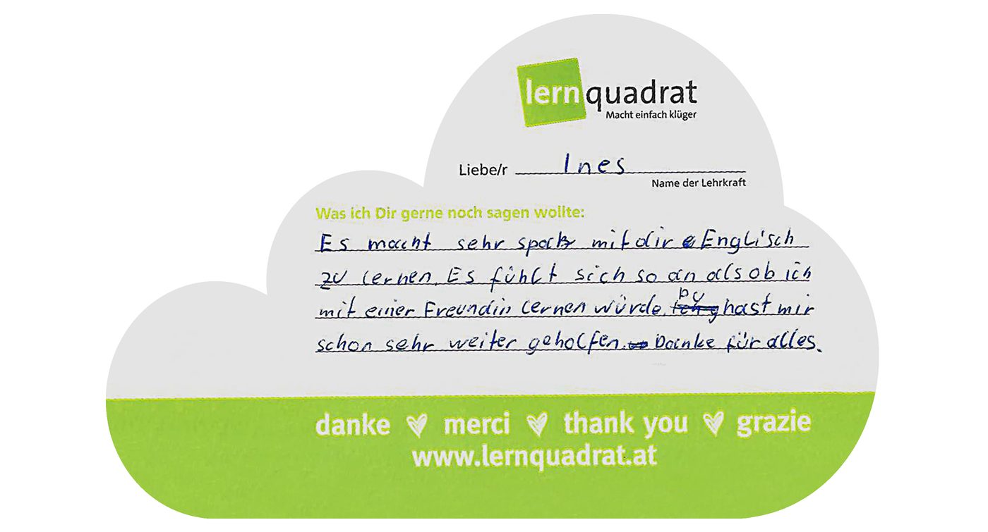 Dankeswolke LernQuadrat 3500 Krems