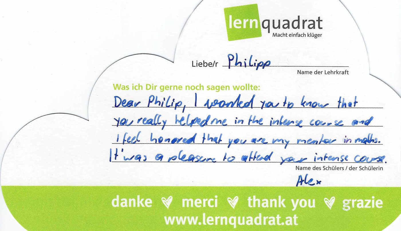 Dankeswolke LernQuadrat 8700 Leoben