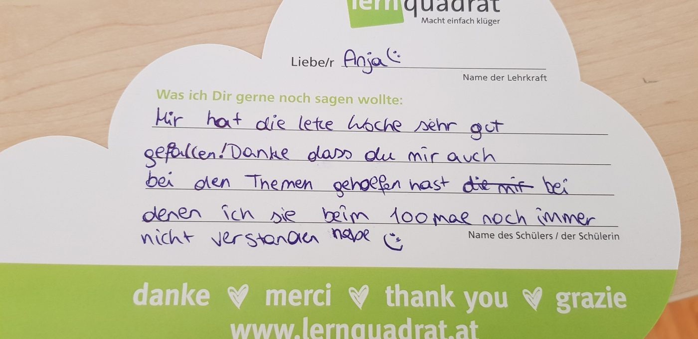 Dankeswolke LernQuadrat 2544 Leobersdorf