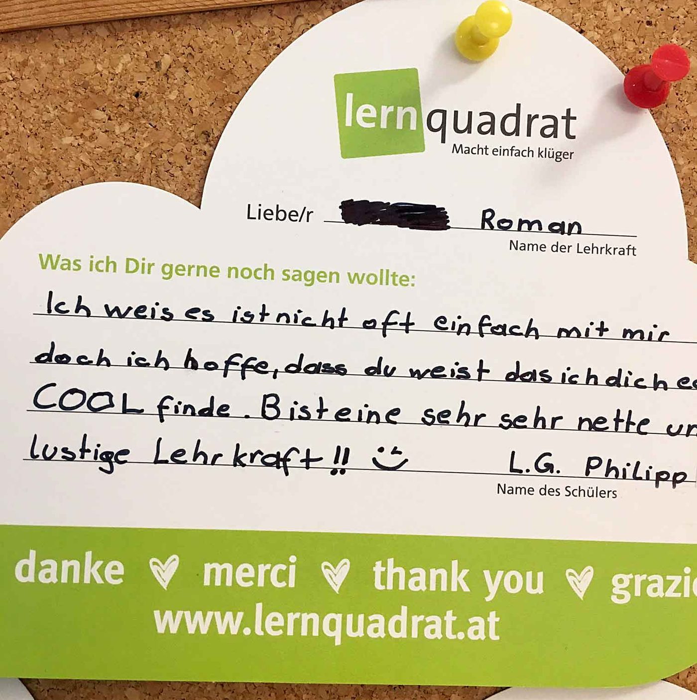 Dankeswolke LernQuadrat 2130 Mistelbach