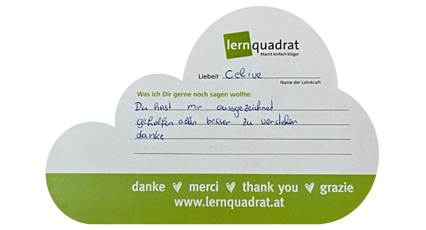 Dankeswolke LernQuadrat 7100 Neusiedl/See