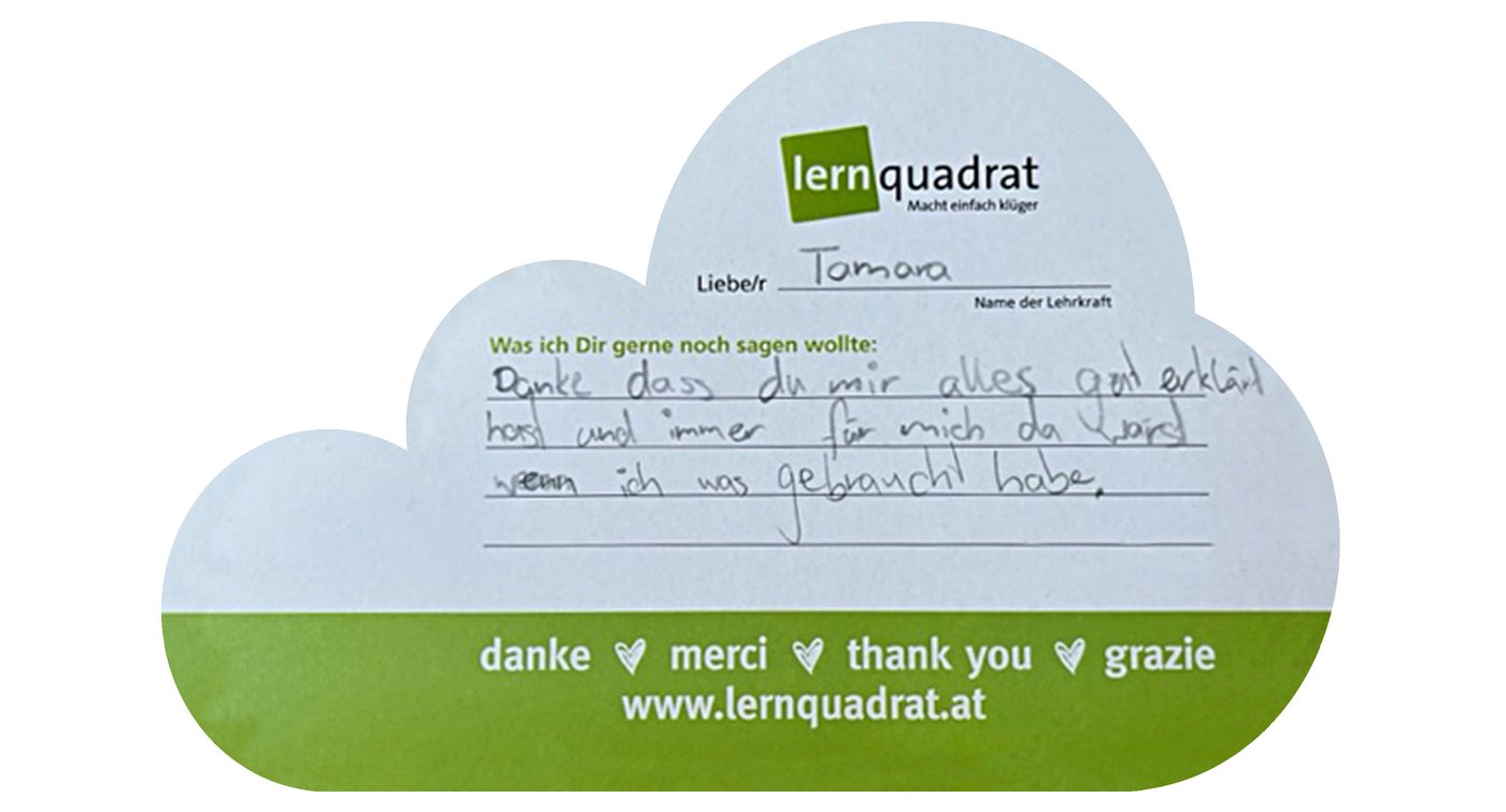 Dankeswolke LernQuadrat 7100 Neusiedl/See