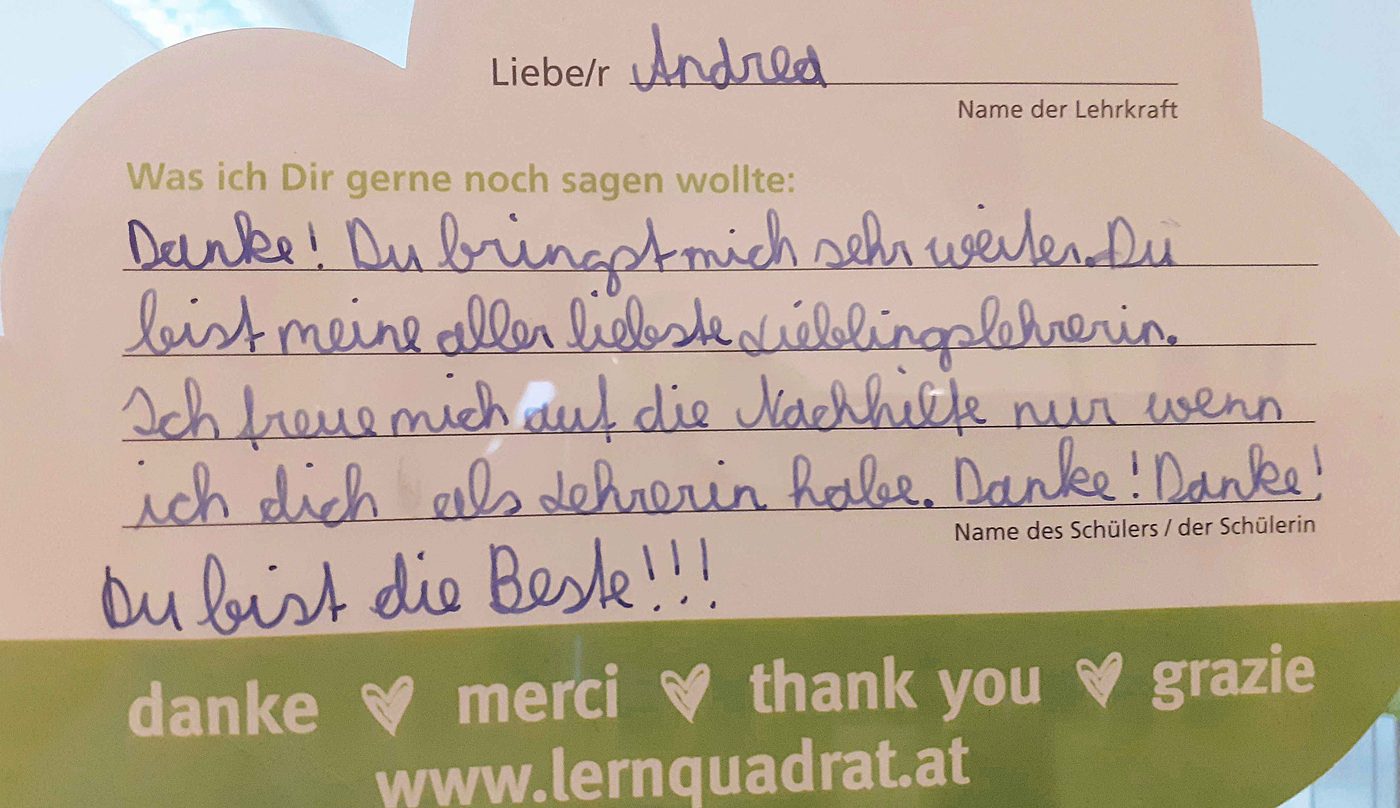Dankeswolke LernQuadrat 4600 Wels